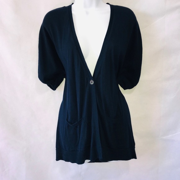 J. Crew Sweaters - J. Crew Oversized One Button Cardigan Blue XS